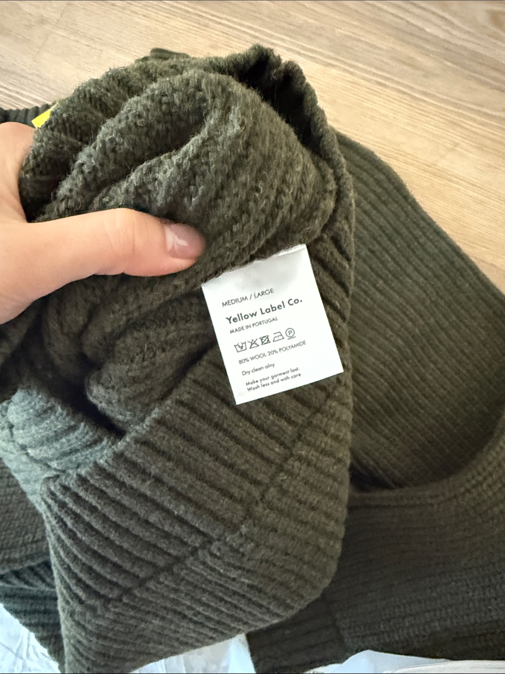 Nwt Yellow Label Co Wool Le Chunky Knit Sweater In Grass Green Size M/L — image 4 of 6